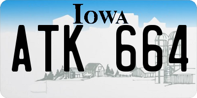 IA license plate ATK664