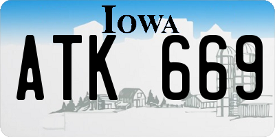 IA license plate ATK669