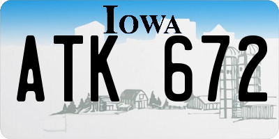 IA license plate ATK672