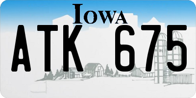 IA license plate ATK675