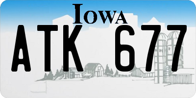 IA license plate ATK677