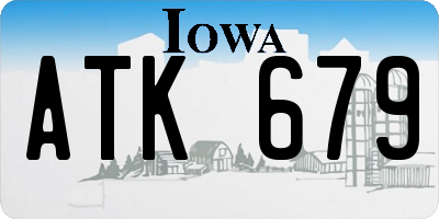 IA license plate ATK679