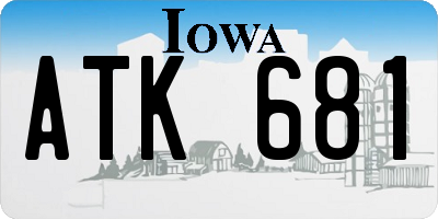 IA license plate ATK681