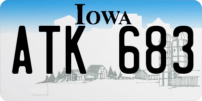 IA license plate ATK683