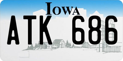 IA license plate ATK686