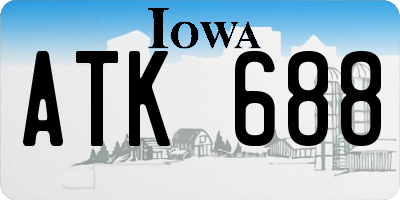 IA license plate ATK688
