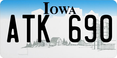 IA license plate ATK690