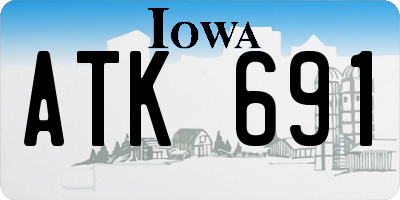 IA license plate ATK691