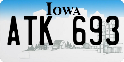 IA license plate ATK693