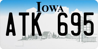 IA license plate ATK695