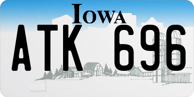 IA license plate ATK696