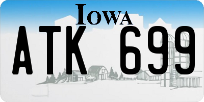 IA license plate ATK699
