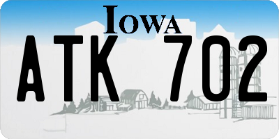 IA license plate ATK702