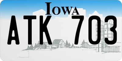 IA license plate ATK703
