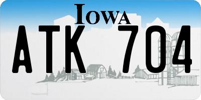 IA license plate ATK704
