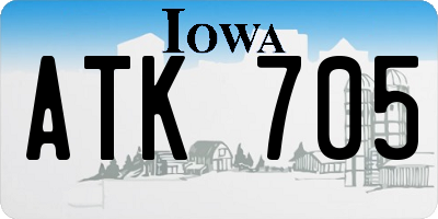 IA license plate ATK705