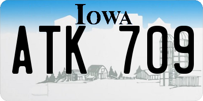 IA license plate ATK709
