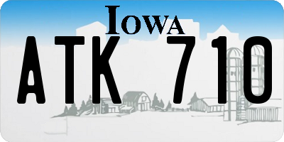 IA license plate ATK710