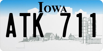 IA license plate ATK711
