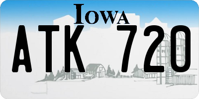 IA license plate ATK720
