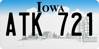 IA license plate ATK721