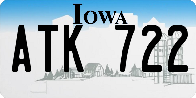 IA license plate ATK722