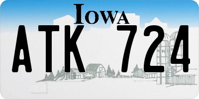 IA license plate ATK724