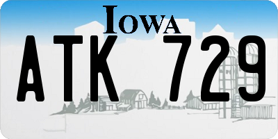 IA license plate ATK729