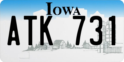 IA license plate ATK731