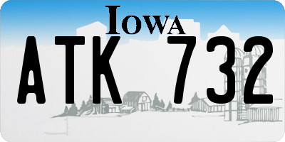 IA license plate ATK732