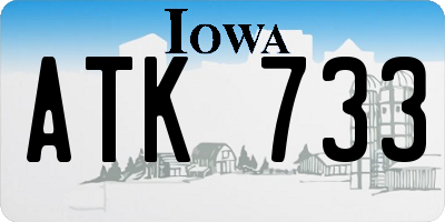 IA license plate ATK733