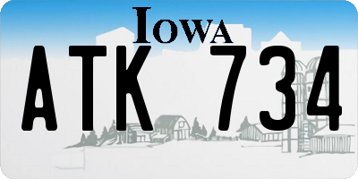 IA license plate ATK734