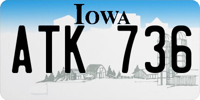 IA license plate ATK736