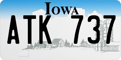 IA license plate ATK737
