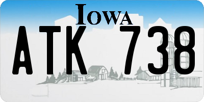 IA license plate ATK738