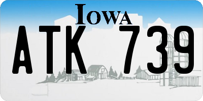 IA license plate ATK739
