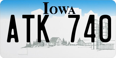IA license plate ATK740