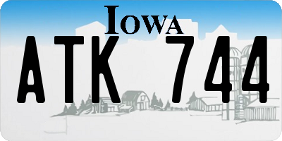 IA license plate ATK744