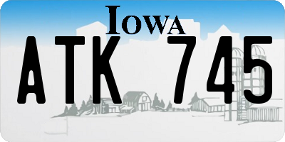 IA license plate ATK745