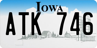 IA license plate ATK746