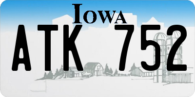 IA license plate ATK752