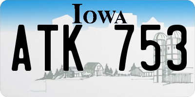 IA license plate ATK753