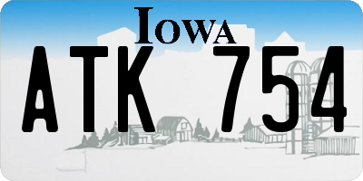IA license plate ATK754