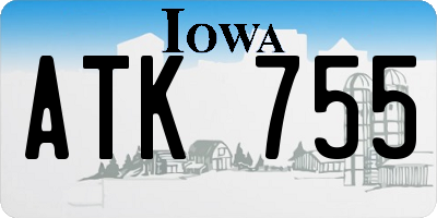 IA license plate ATK755