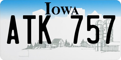 IA license plate ATK757