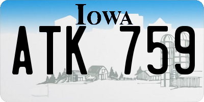 IA license plate ATK759