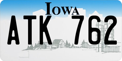 IA license plate ATK762