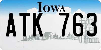 IA license plate ATK763