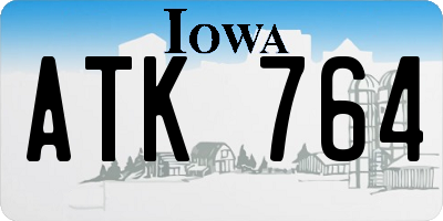 IA license plate ATK764