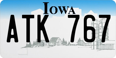 IA license plate ATK767